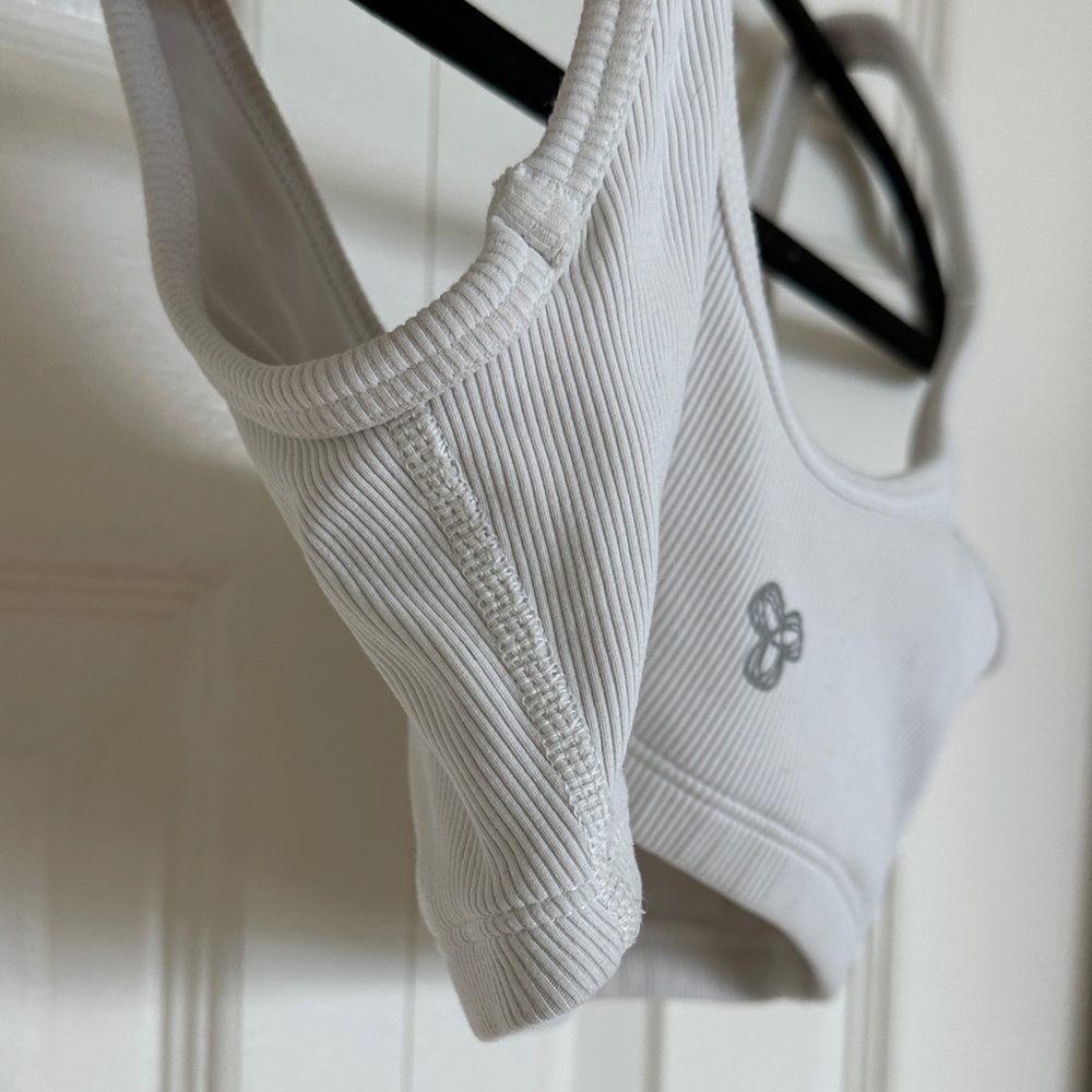 TNA White Ribbed Bra Tank - Picture 7 of 8